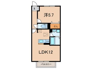 アンソレイエＣの物件間取画像